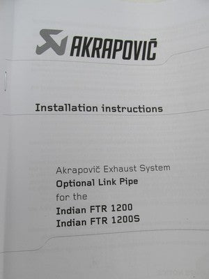 Akrapovic Optional Link Exhaust Pipe for Indian FTR 1200 1200S L-IN12R