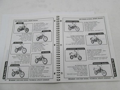Suzuki Factory 2006 New Model Technical Update Seminar Manual 99923-15