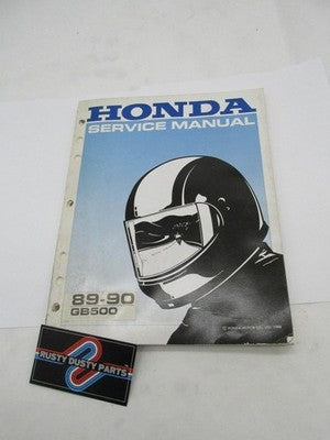 Honda Official Factory 1989-1990 GB500 Motorcycle Service Shop Manual