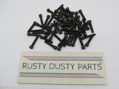 Lot of 57 Harley Genuine NOS Black 1/4"-20 x 1 1/4" Phillips Head Scre