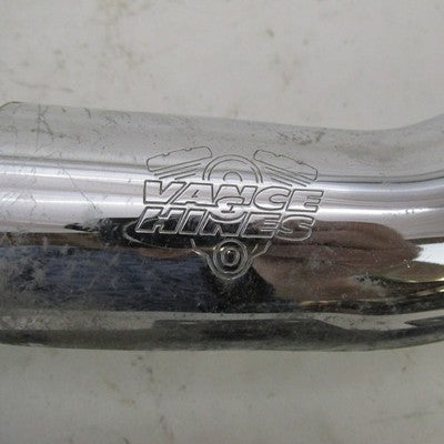 Harley Vance & Hines Chrome Straight Shots Exhaust Muffler Pipe w/ Mou