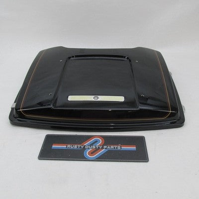 Harley OEM Tour-Pak Luggage Lid Black w/ Burgundy & Gold Pinstripes 79