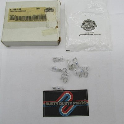 Lot of 10 Harley Davidson OEM NOS Tachometer / Fuel Gauge Bulbs Clear