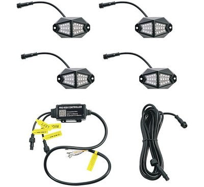 WHIP IT Wide-Angle LED Rock Lights 4 POD 25-400