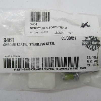 Lot of 10 Harley-Davidson OEM NOS 1/4"-20 x 1/2" Torx Button Head Scre