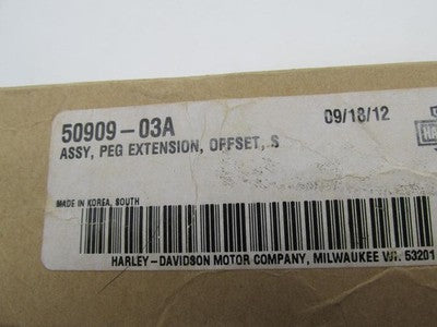 Harley Davidson Genuine NOS Offset Foot Peg Extension Assembly 50909-0