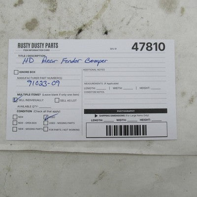 Harley Davidson OEM Rear Fender Bumper Touring Electra Glide Road King