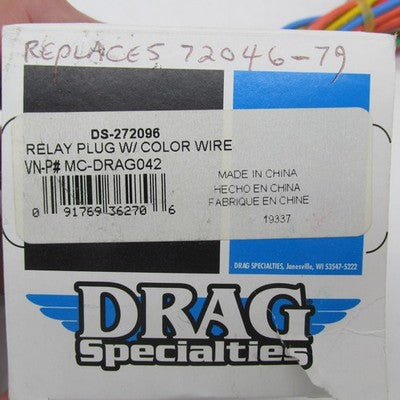 Drag Specialties NOS Relay Plug w/ Color Wire DS-272096 MC-DRAG042 720