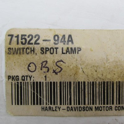 Harley-Davidson Genuine NOS 94-95 FLHR/FLT Spot Lamp Switch 71522-94A