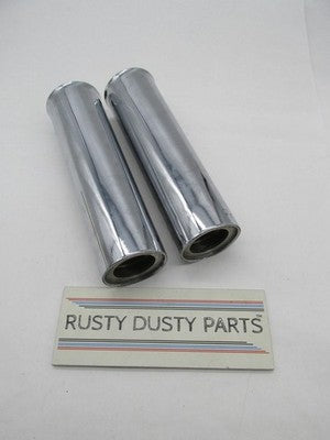 Harley Rear Shock Cover Set Chrome 1958?66 FL FLH Panhead OEM 54503-58