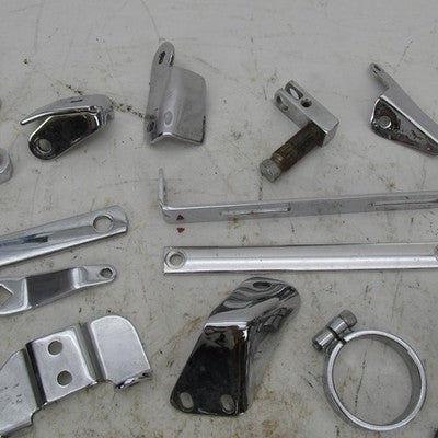 Huge Mixed Lot Harley Davidson & Aftermarket Chrome Hardware Bracket M