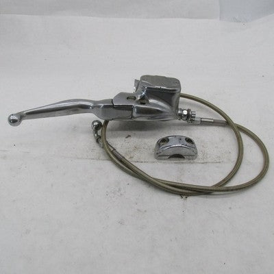 Harley OEM 9/16" Chrome Front Brake Master Cylinder w/ Braided Steel L