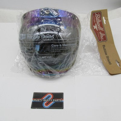 Biltwell NWT Anti-Fog Bubble Shield, Rainbow Mirror 2001-223 | 0131-01