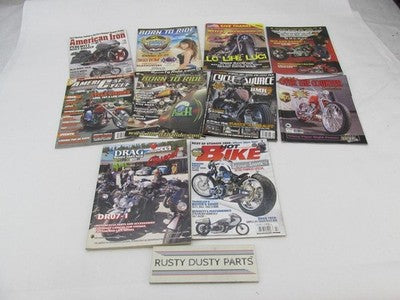 Mixed Lot of 10 Harley Davidson Chopper Magazines Born to Ride America
