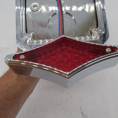 HD Drag Specialties Tail Light Side Mount Diamond Curved 00-07 Softail