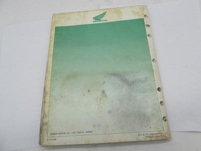 Honda Official Factory 1986-1990 XR250R Shop Service Manual Book
