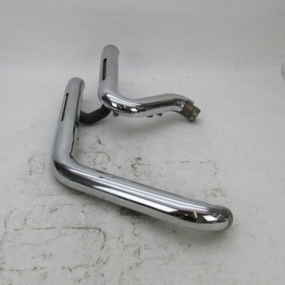 Harley OEM 18-Up M8 Fat Boy Breakout Exhaust Headers w/ Chrome Shields