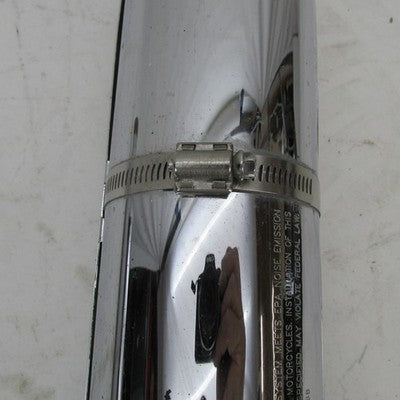 Pair of Harley Davidson Genuine Stock Chrome Exhaust Mufflers Pipes 65