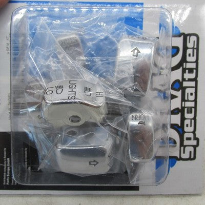 Drag Specialties 96-13 Harley Chrome Switch Cap Kit *Damaged Button* 0