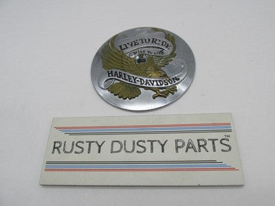 Harley Davidson Genuine Live To Ride Gold Eagle 5.5" Air Cleaner Cover