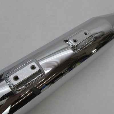 Pair Harley OEM Chrome Front + Rear Slip On Mufflers Softail 80607-07