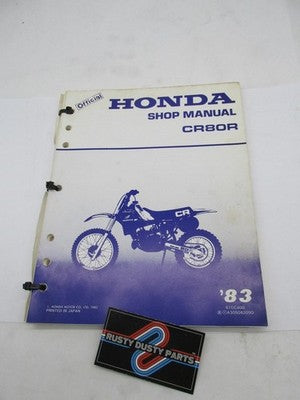 Honda Official Factory 1983 CR80R Service Shop Manual Book