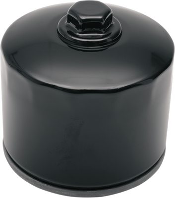 Drag Specialties Spin-On Oil Filter Black with Nut 0712-0132