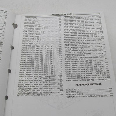Harley Davidson Official Factory 2013 Softail Models Parts Catalog 994