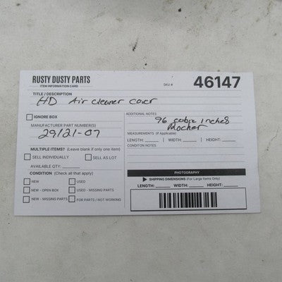 Harley Davidson OEM 96ci Rocker Chrome Air Cleaner Cover 29121-07
