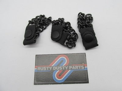 Lot of 3 Z1R Motorcycle Vest Extender Chains Black 2840-0073