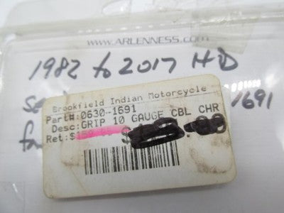 Arlen Ness Harley 10 Guage Chrome Handlebar Comfort Grips 0630-1691 07