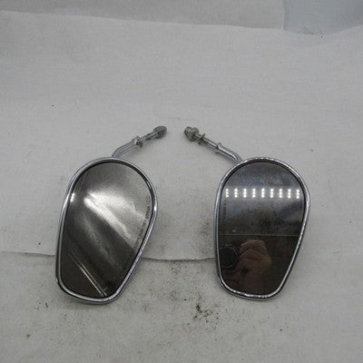 Pair of Harley OEM Chrome Short-Stem Tapered Mirrors 91845-03B 91840-0