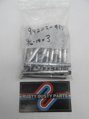 QTY 14 Harley-Davidson NOS 5/16"-18 x 3" Hex Head Bolts 94202-91T