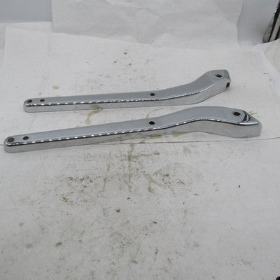 Pair Harley OEM Chrome Rear Fender Strut Covers 97-99 DYNA Super Glide