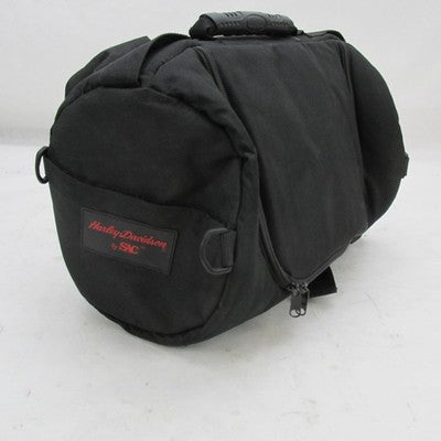 Harley-Davidson by SAC Black Canvas Sissy Bar Bag Barrel Duffel 15"x8"