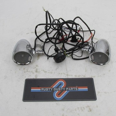 Kuryakyn Chrome RoadThunder Handlebar Speaker Pods MTX Bluetooth Contr