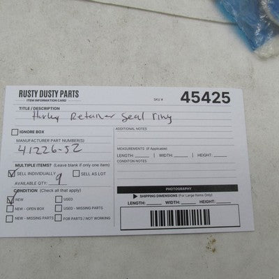 Harley-Davidson OEM NOS Wheel Bearing Grease Retaining Ring 41226-52