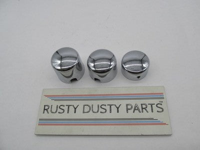 Set of 3 Harley Davidson Genuine Smooth Chrome Axle Swingarm Bolt Cove