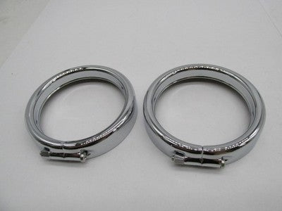 Harley Genuine OEM NOS Chrome Turn Signal Trim Ring Kit, Frenched 697