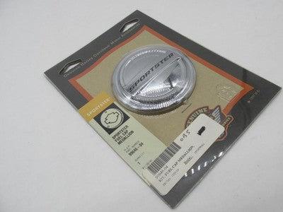 Harley-Davidson Genuine NOS Adhesive Chrome Fuel Cap Cover Medallion 9