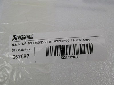 Akrapovic Optional Link Exhaust Pipe for Indian FTR 1200 1200S L-IN12R