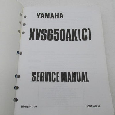Yamaha OEM XVS650K(C) XVS650AK(C) Service Manual LIT-11616-11-16 LIT-1