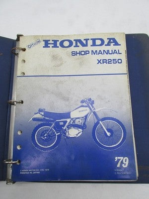 Honda Official Factory 1979 XR250 Shop Service Manual Book