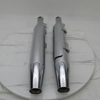 Pair of Harley Chrome Exhaust Muffler Pipes 00-06 Softail Night Train