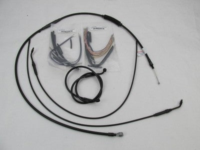 Burly NOS Harley 04-06 XL 12" Jail Bar Cable Kit, Black Vinyl 0610-191