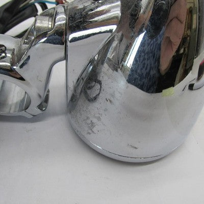 Pair of Kicker Chrome Handlebar Mounted Enclosed Speakers Weather Proo