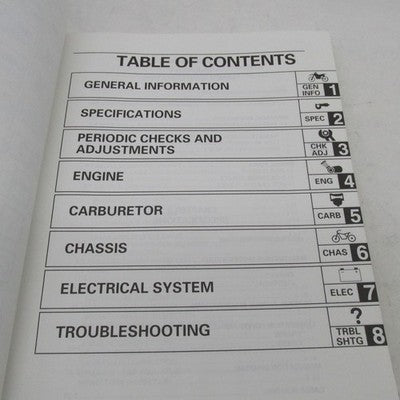 Yamaha OEM 1999 TTR250L(C) Service Manual LIT-11616-12-57 5GF-28197-E0