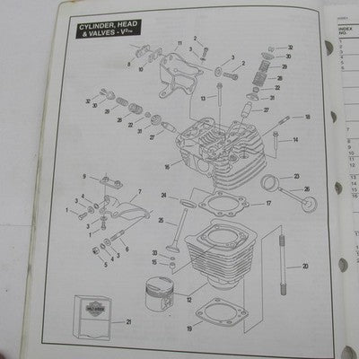 Harley Davidson Official Factory 1998 XLH Models Parts Catalog 99451-9