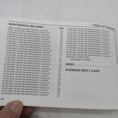 Harley Davidson 2000 FLTRSEI Screamin' Eagle ROAD GLIDE Owner's Manual