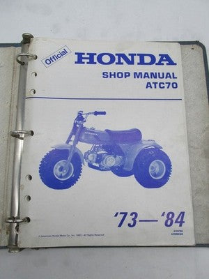 Honda Official Factory 1973-1984 ATC70 Three Wheeler ATV Shop Service